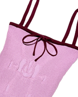 Angel99 Rib Knit Cami Top - Maroon Pink