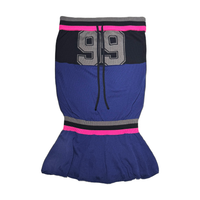 Varsity Knit Dress - Black/Pink