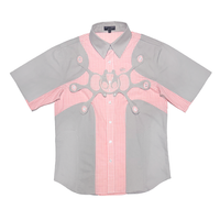 Angel99 2.0 Button Up T-Shirt - Grey/Pink