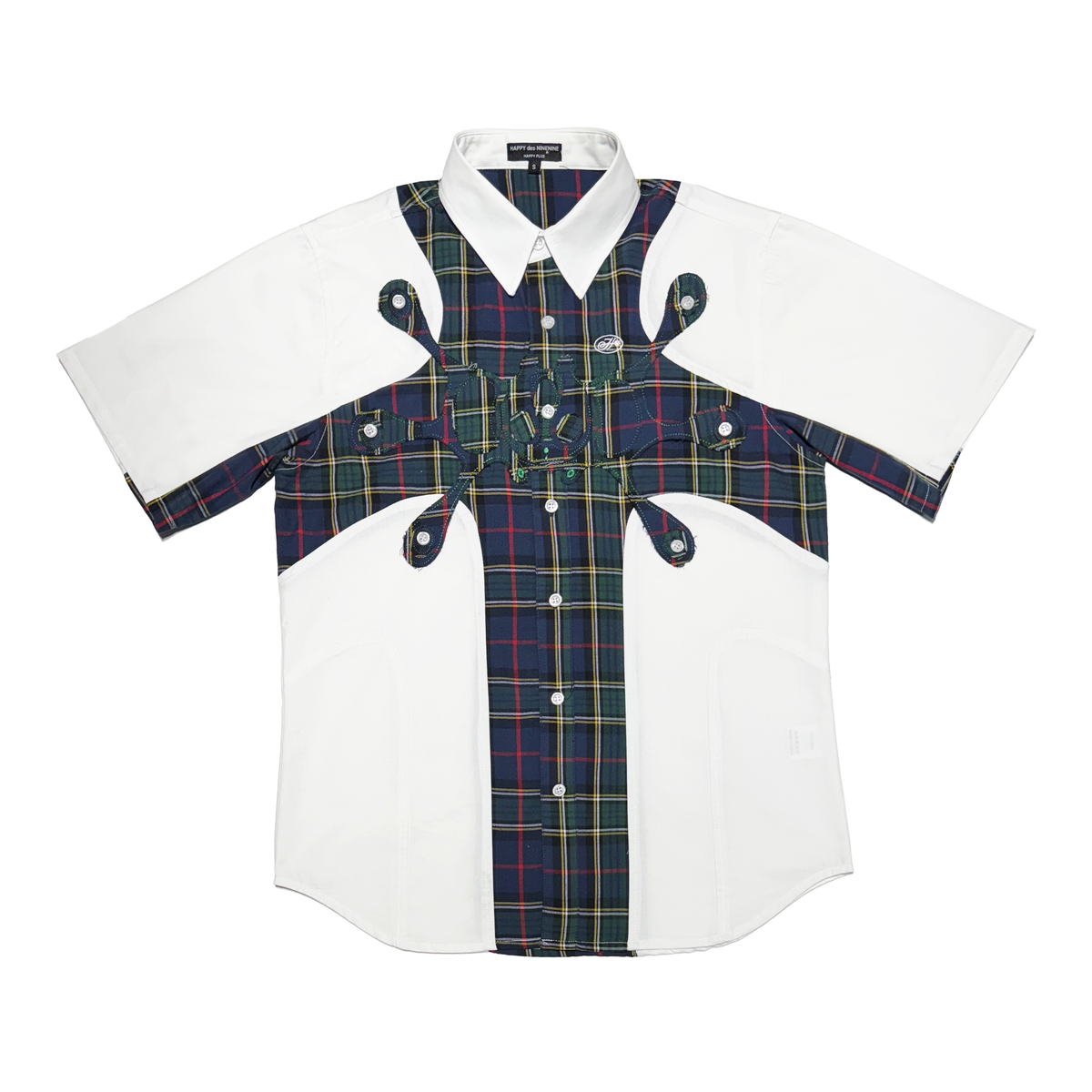 Angel99 2.0 Button Up T-Shirt - White/Plaid| Happy99