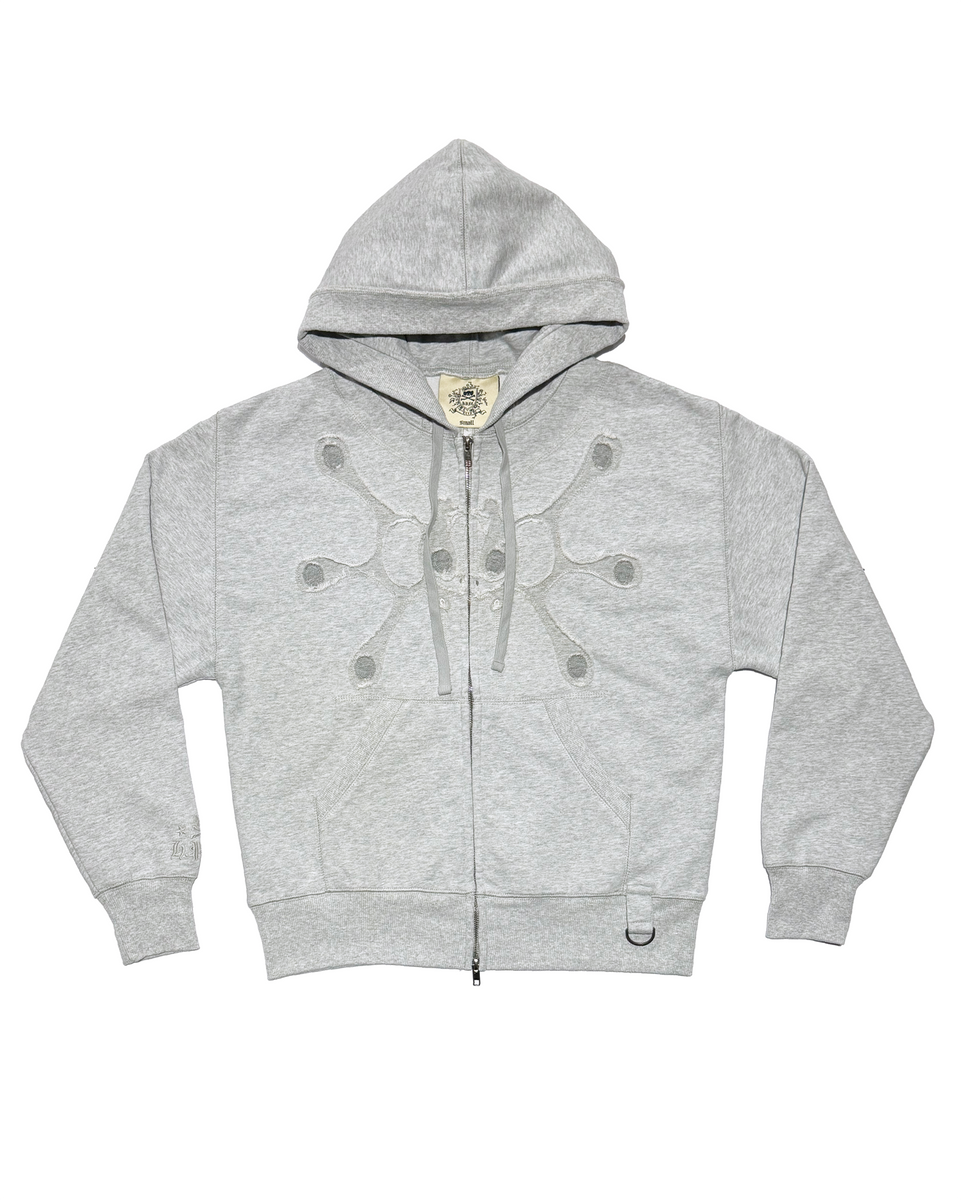 Angel99 Zip-Up Hoodie - Grey| Happy99