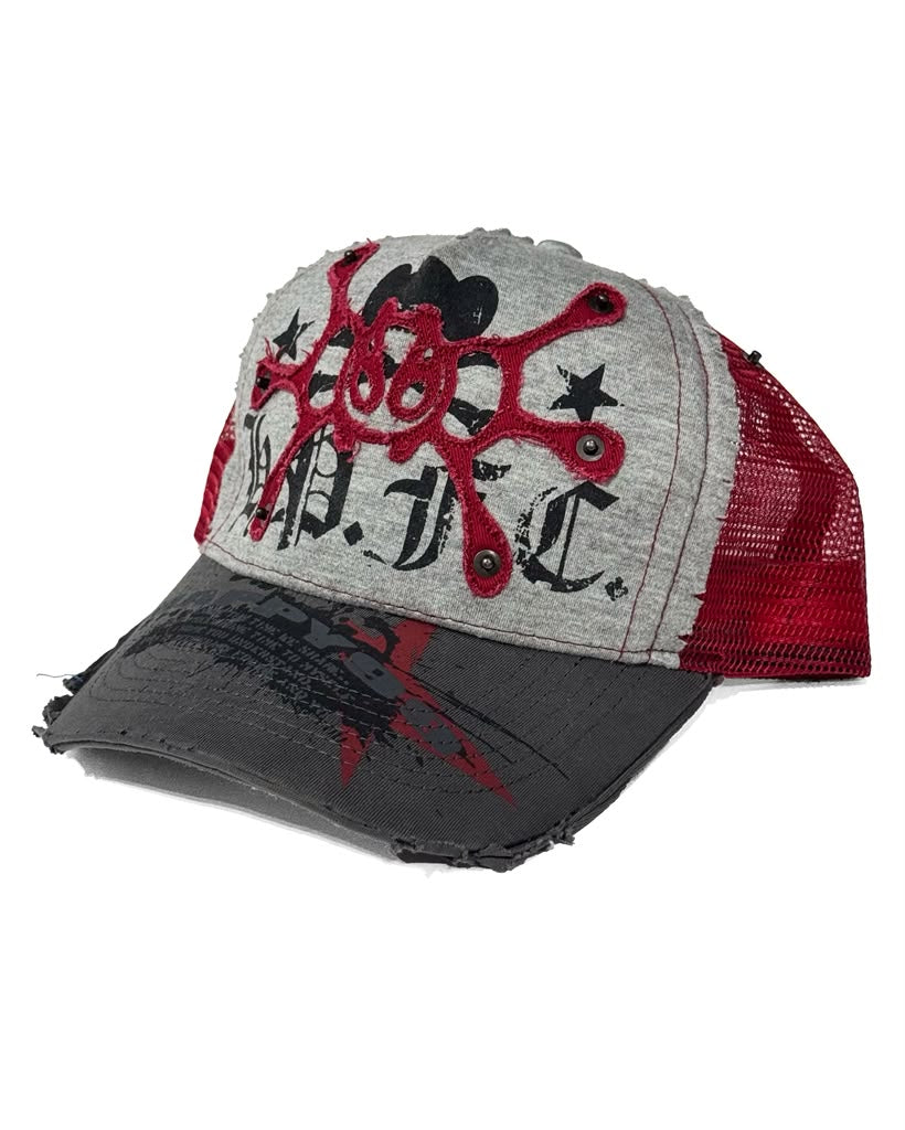 帽子 happy99 H.P.F.C. Trucker Hat Cap H.P.F.C. Trucker Hat - Red| Happy99
