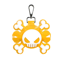 GAME OVER Keychain - Orange/White