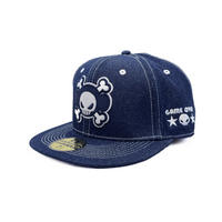 GAME OVER Fitted Hat - Blue