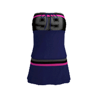 Varsity Knit Dress - Black/Pink