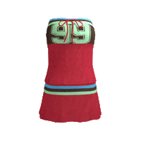 Varsity Knit Dress - Red/Teal