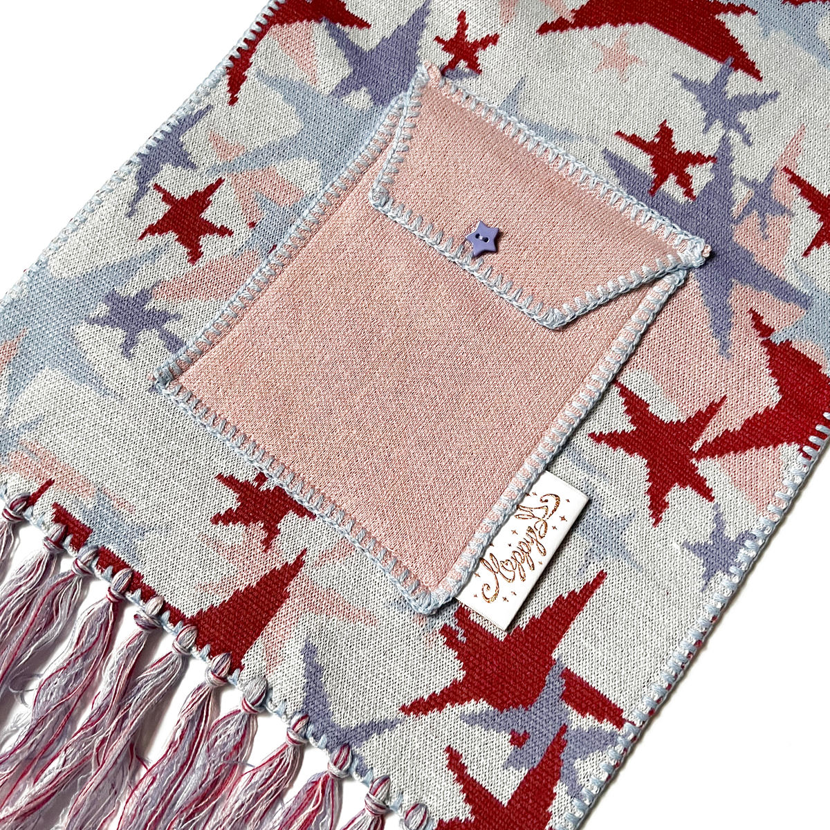 Star Camo Wool Scarf - Purple| Happy99