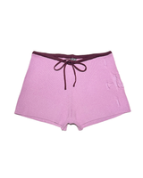 
              Angel99 Rib Knit Shorts - Maroon Pink
            