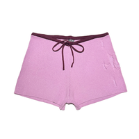 Angel99 Rib Knit Shorts - Maroon Pink