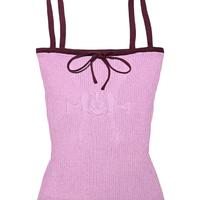 Angel99 Rib Knit Cami Top - Maroon Pink