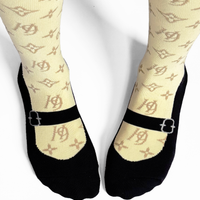 H99 ☆ Monogram ☆ Mary Jane Socks