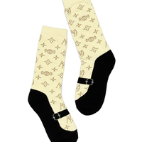 H99 ☆ Monogram ☆ Mary Jane Socks