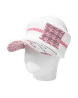 
              Knit Visor - White/Pink
            