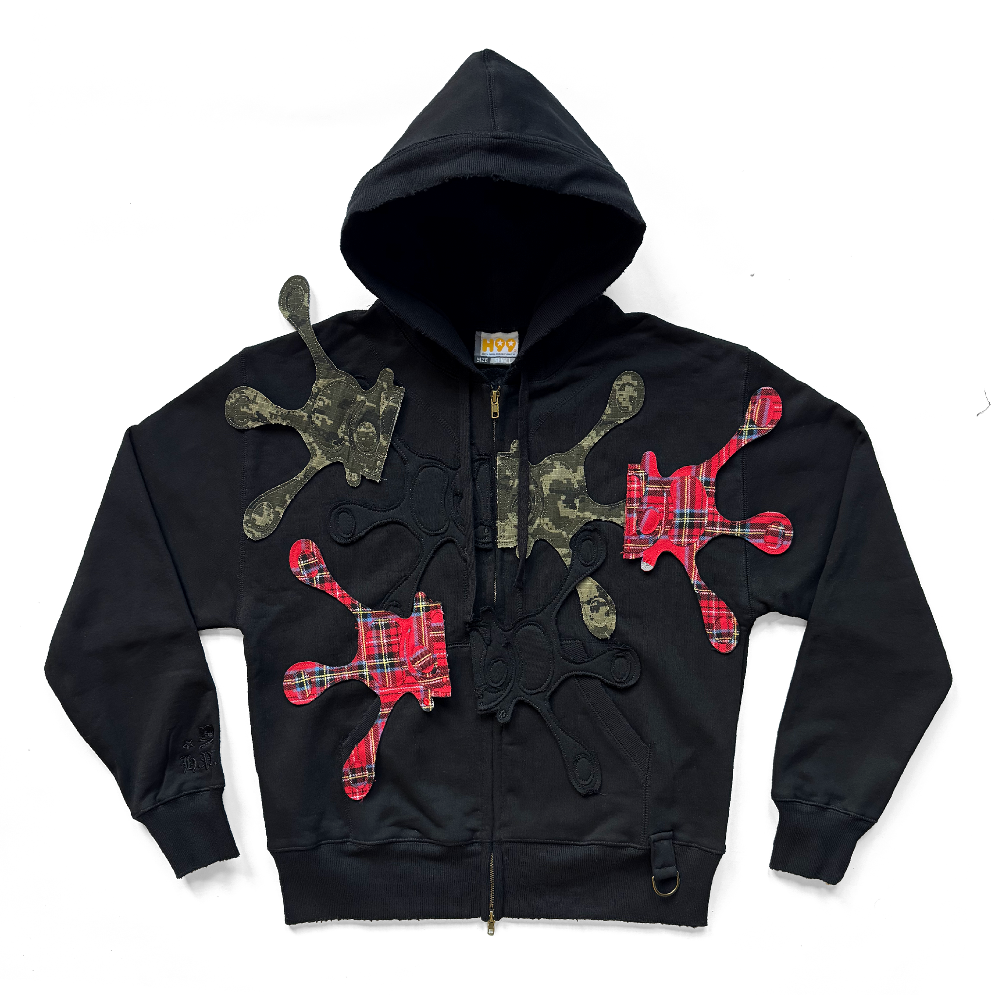 Angel99.interlink Zip-Up Hoodie - Black| Happy99 Angel99.interlink Zip-Up Hoodie - Black| Happy99
