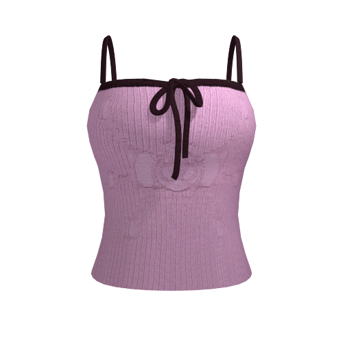 Angel99 Rib Knit Cami Top - Maroon Pink