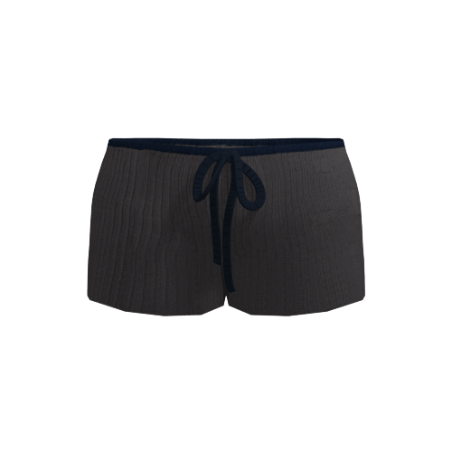 Angel99 Rib Knit Shorts - Navy Grey| Happy99 Angel99 Rib Knit Shorts - Navy Grey| Happy99