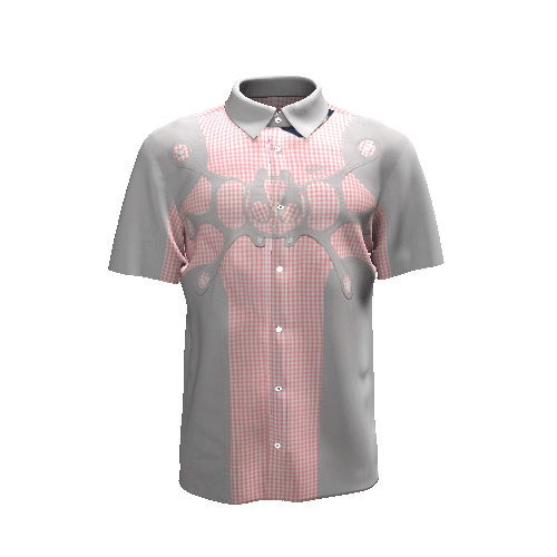 Angel99 2.0 Button Up T-Shirt - Grey/Pink