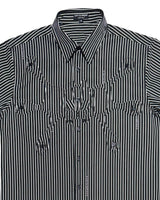 
              Angel99 Button Up - Black Pinstripe
            