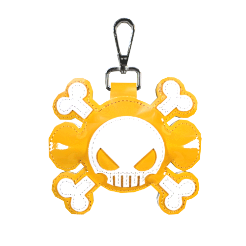 GAME OVER Keychain - Orange/White