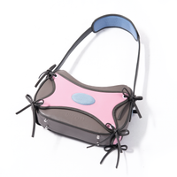 Isotope Leather Bag - Olive/Blush