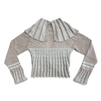 
              Scaevola Knit Bolero Top - Grey/Sky
            