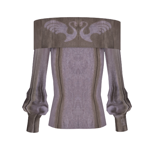 sims 4 longsleeved ribbed dress Clover Knit Top