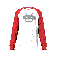 
              Pixel Raglan Long Sleeve - Red/White
            