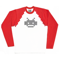 
              Pixel Raglan Long Sleeve - Red/White
            