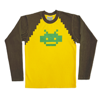 
              Pixel Raglan Long Sleeve - Brown/Yellow
            