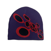 
              AngelSkew Beanie - Purple/Red
            