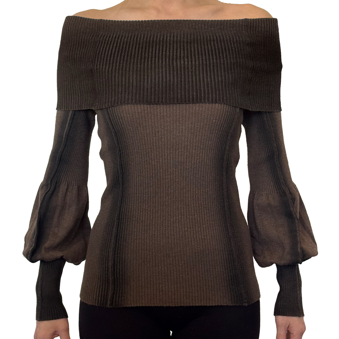 Clover Knit Top - Brown| Happy99