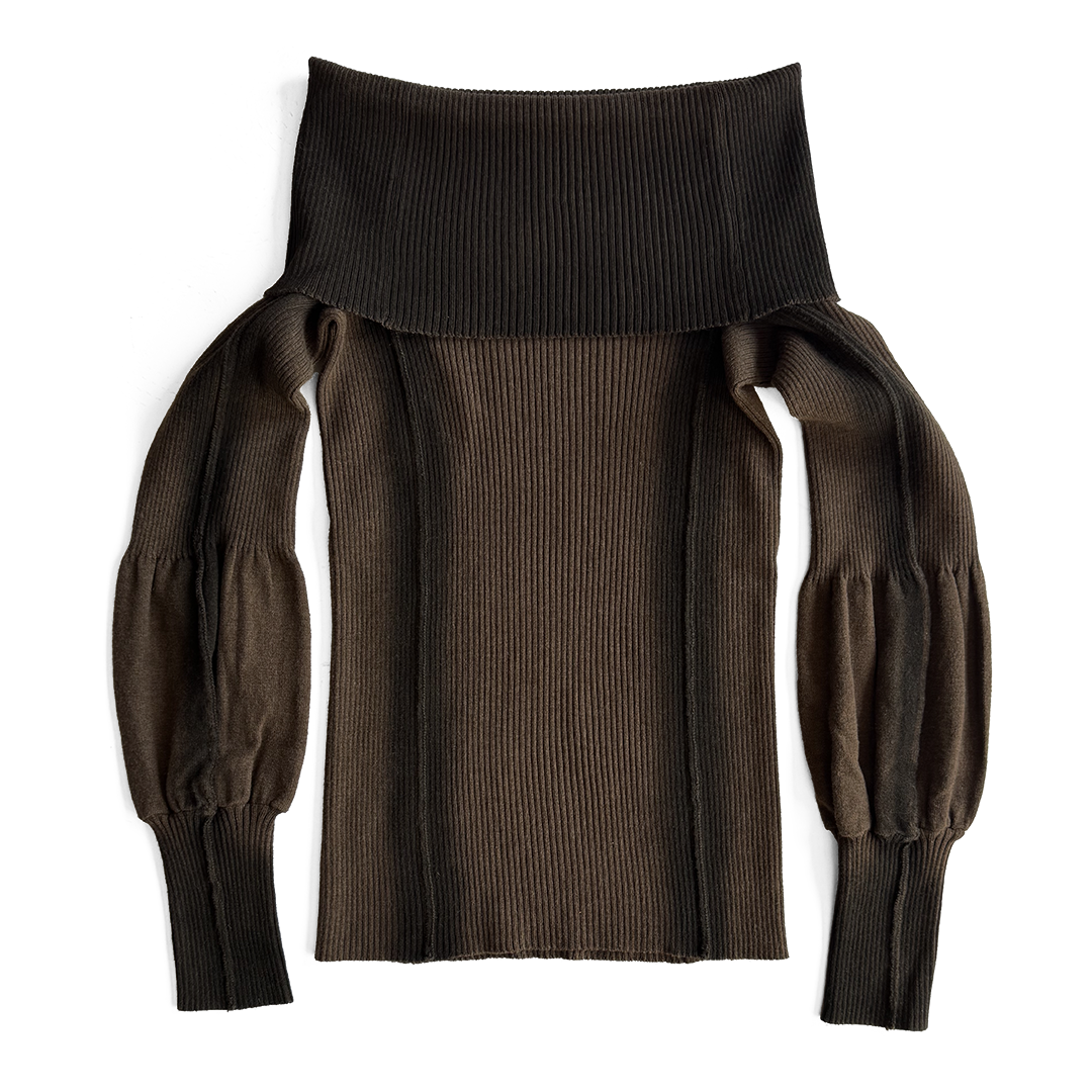 Clover Knit Top - Brown| Happy99