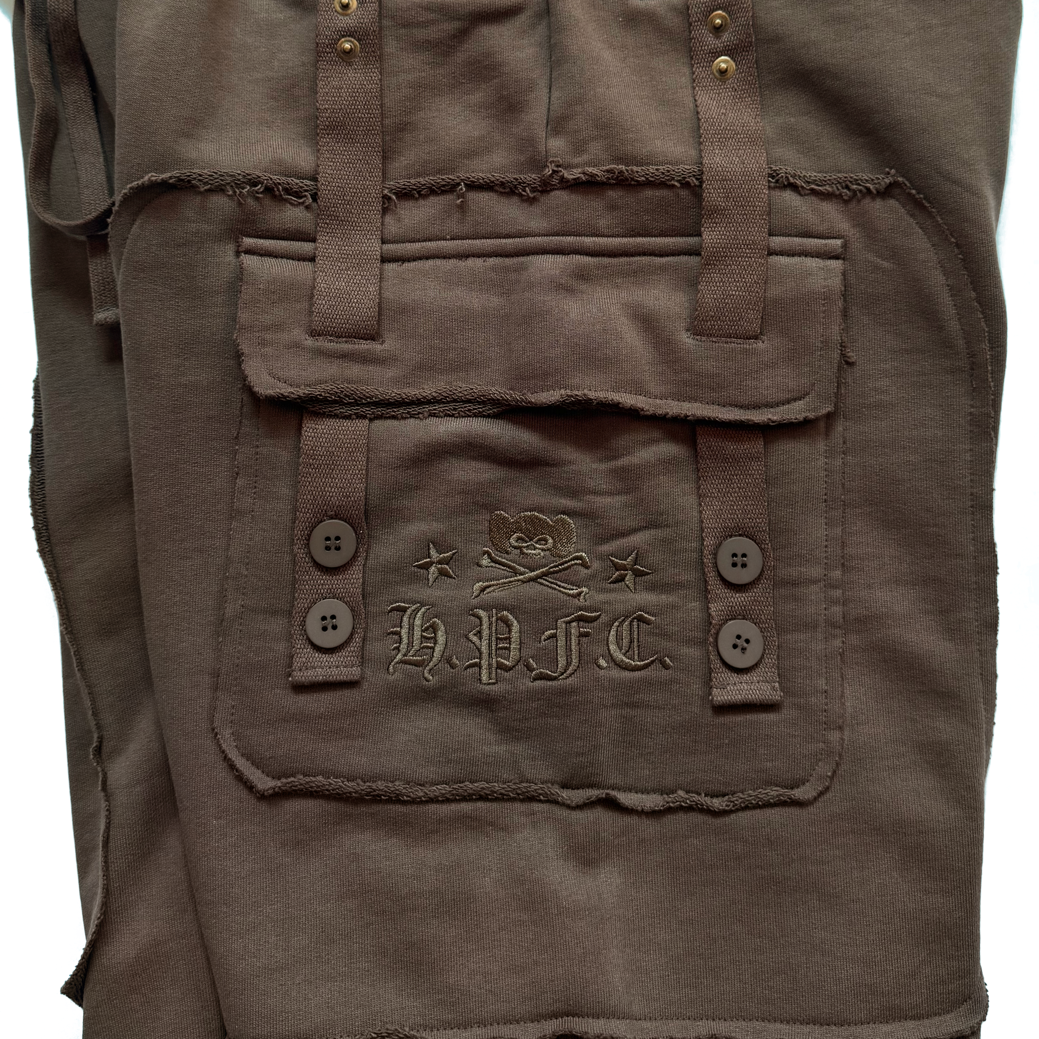 H.P.F.C. 3/4 Sweatshorts - Brown| Happy99 H.P.F.C. 3/4 Sweatshorts - Brown| Happy99