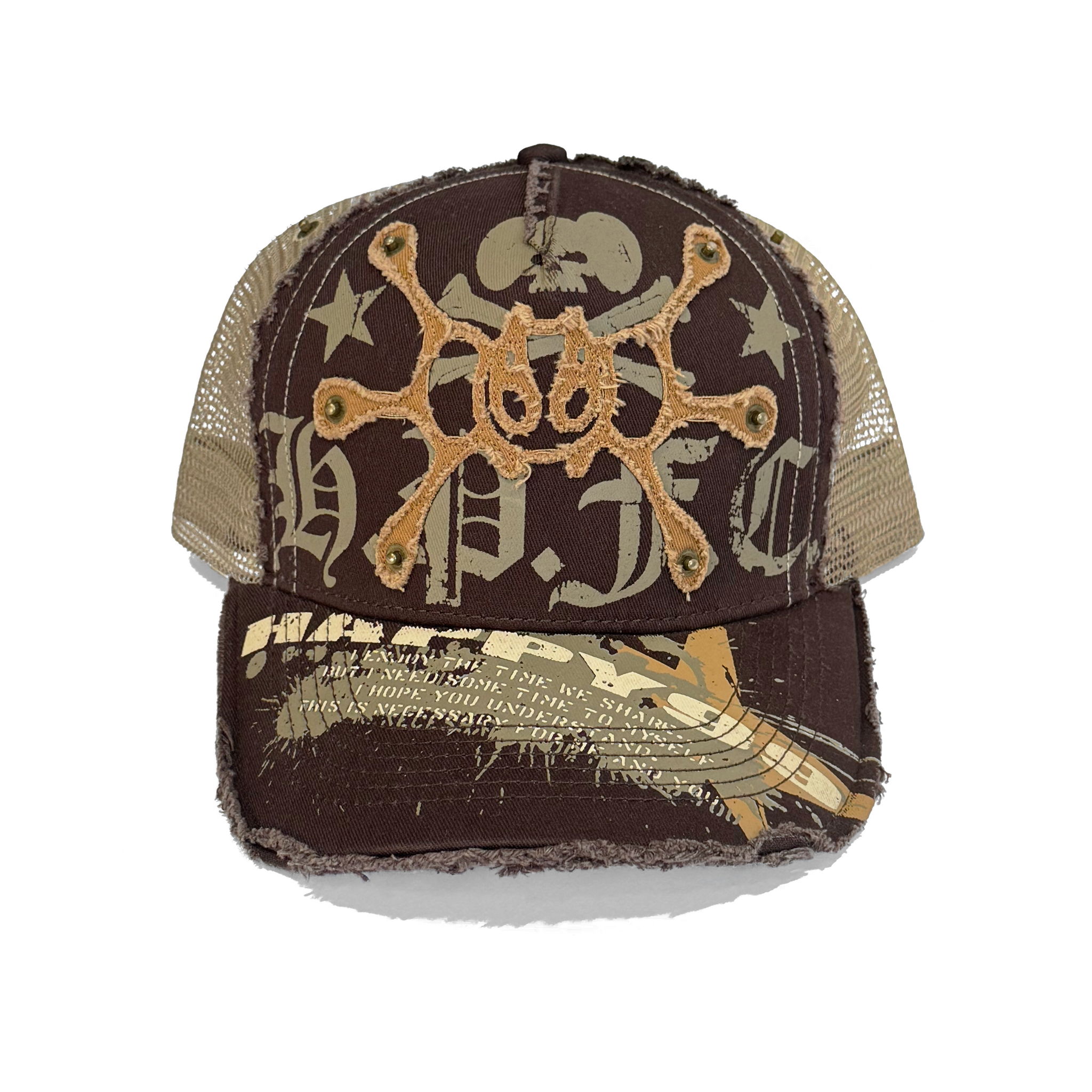 H.P.F.C. Trucker Hat - Brown| Happy99 H.P.F.C. Trucker Hat - Brown| Happy99