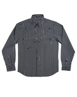 
              Angel99 Button Up - Black Pinstripe
            
