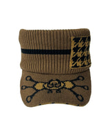 
              Knit Visor - Brown/Black
            