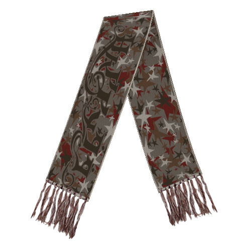 Star Camo Wool Scarf - Brown