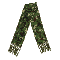 Star Camo Wool Scarf - Green