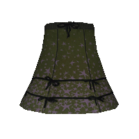 Star Gradient Knit Skirt Green