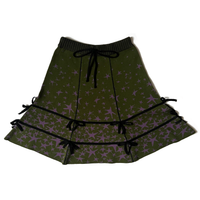 Star Gradient Knit Skirt Green
