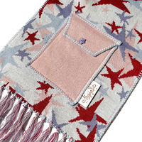 Star Camo Wool Scarf - Purple